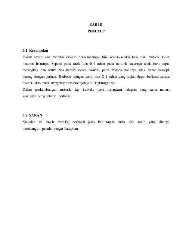 Makalah perkembangan motorik anak