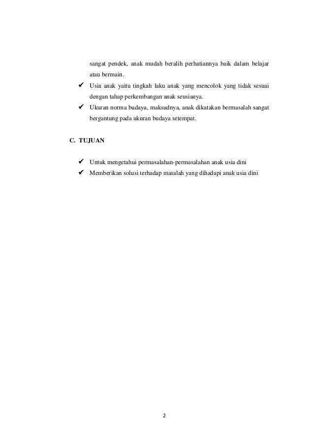 Contoh Makalah Permasalahan Anak Usia Dini
