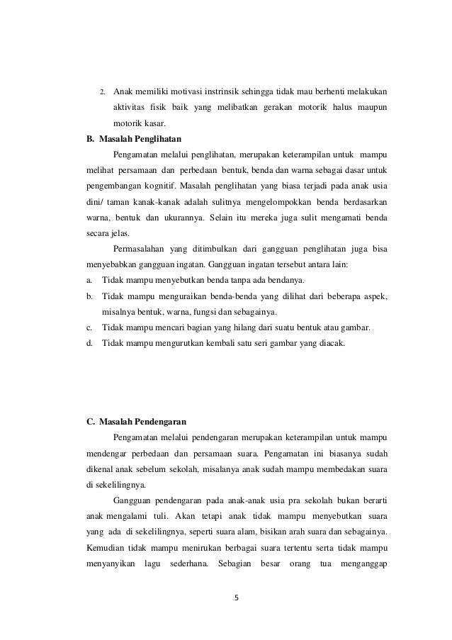 Pengembangan Fisik Motorik Anak Usia Dini  Download PDF