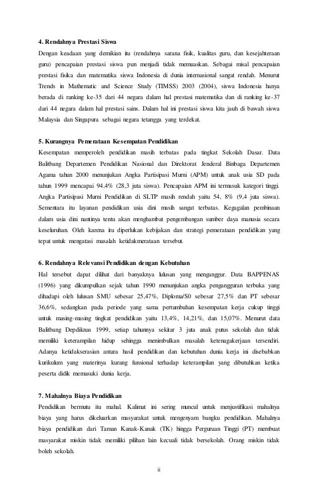 Makalah Permasalahan Pendidikan Di Indonesia Dan Solusinya