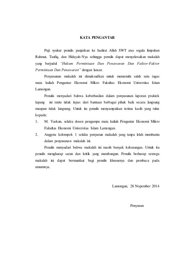 Makalah Permintaan Dan Penawaran