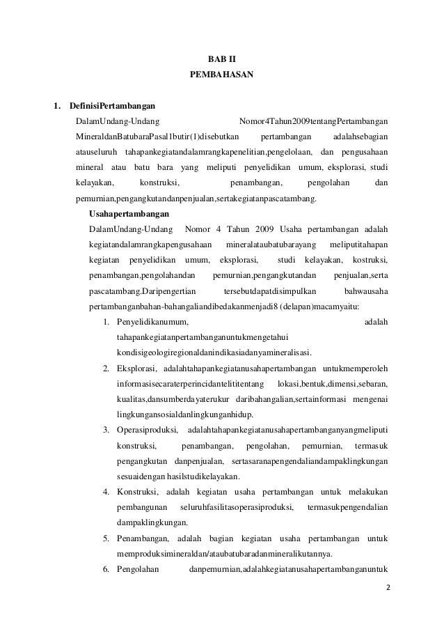 Makalah pertambangan hukum sda