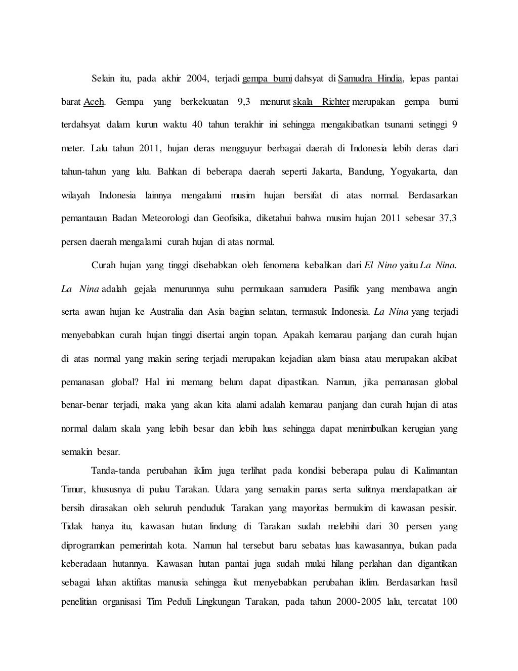 Makalah perubahan iklim