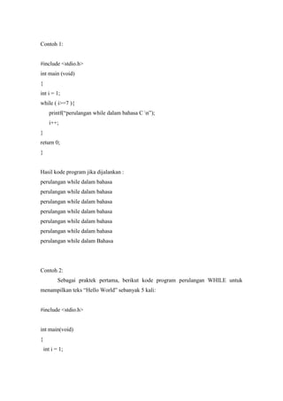 MAKALAH PERULANGAN BAHASA C ( Diki Candra ).docx