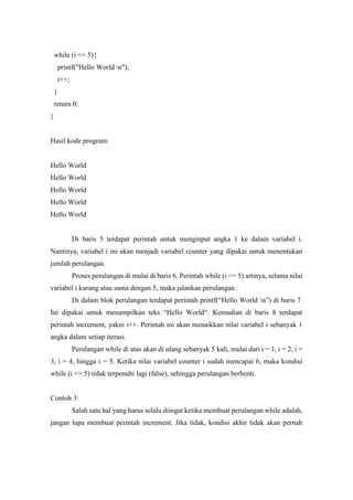 MAKALAH PERULANGAN BAHASA C ( Diki Candra ).docx