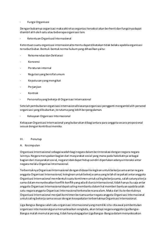 Makalah Organisasi Internasional