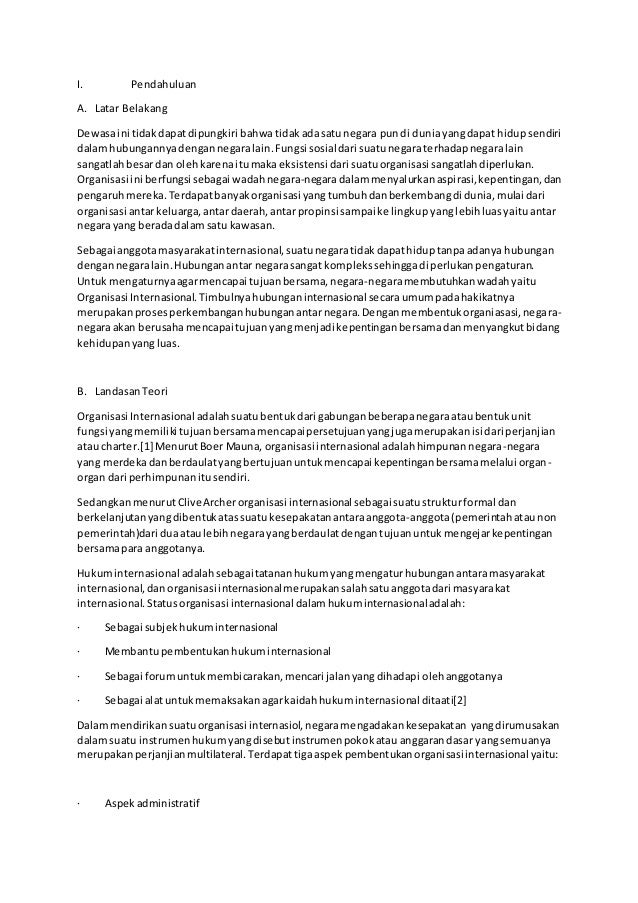 Makalah Organisasi Internasional