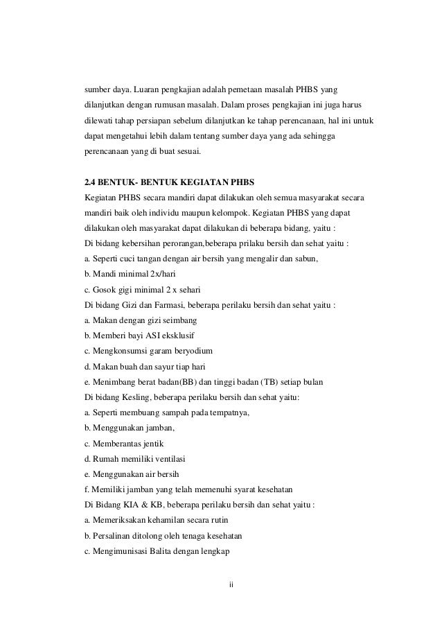 Makalah pola hidup sehat dan bersih Makalah pola hidup sehat dan bersih