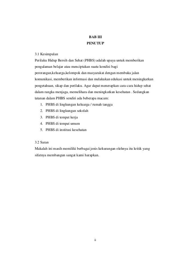 Makalah pola hidup sehat dan bersih