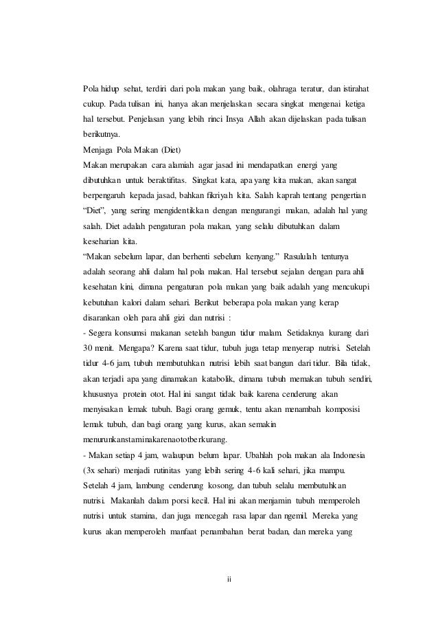Contoh Artikel Contoh Artikel Pola Hidup Sehat