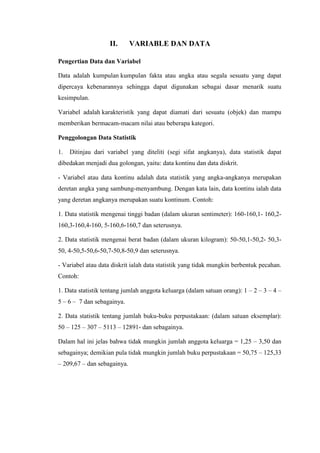 PAKET PROGRAM SIMULASI STATISTIKA | DOCX