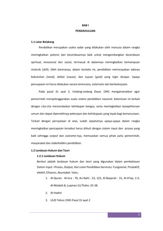 SIstem input-proses-output-outcome pendidikan bermutu | DOCX