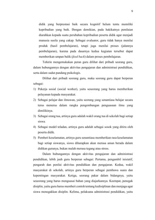 Problem Yang Dihadapi Problematika yang Dihadapi Guru Matematika | PDF