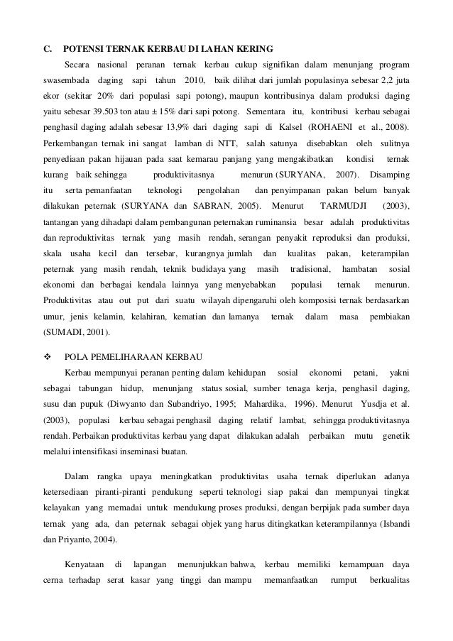 Makalah Program Pengembangan Peternakan Kerbau Di Kawasan Semi Arid B