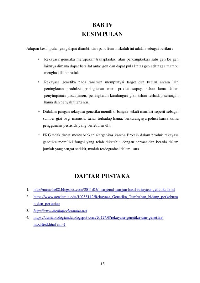 Makalah Pro Pangan Rekayasa Geika