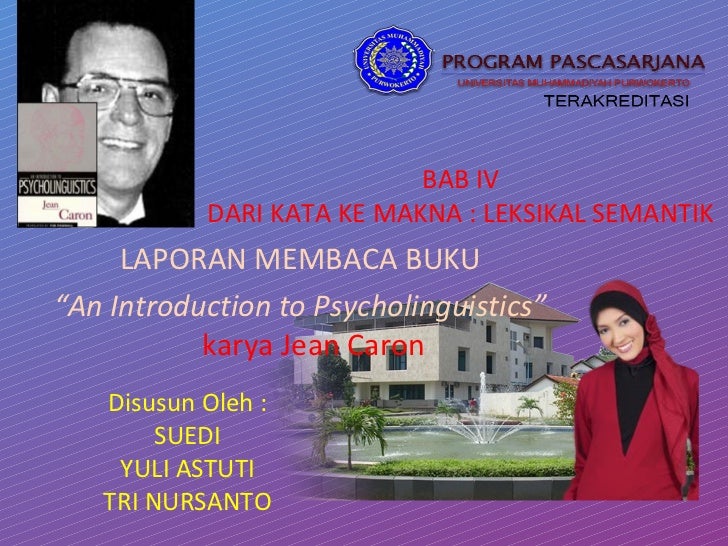 Psikolinguistik Leksikal Semantik : Dari Kata Ke Makna
