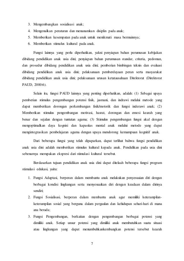 Pendidikan Anak Usia Dini