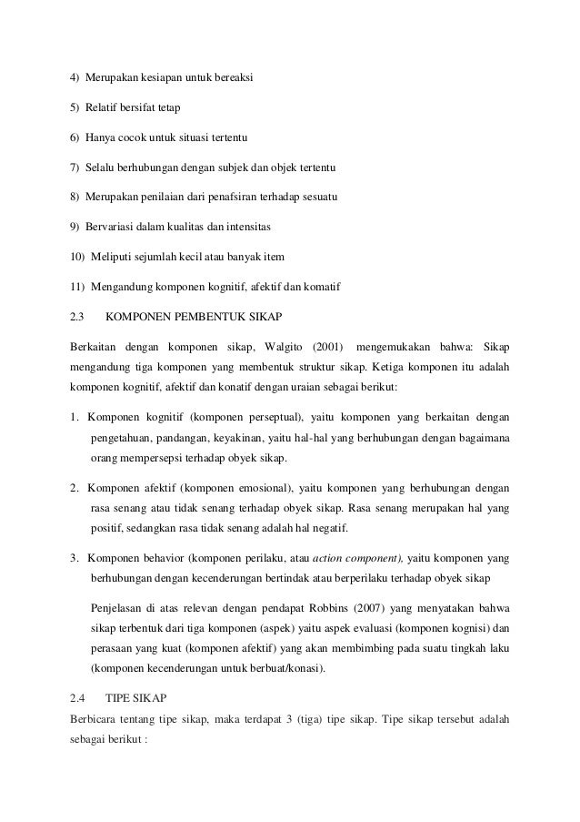 Makalah Psikologi Industri Sikap Kerja