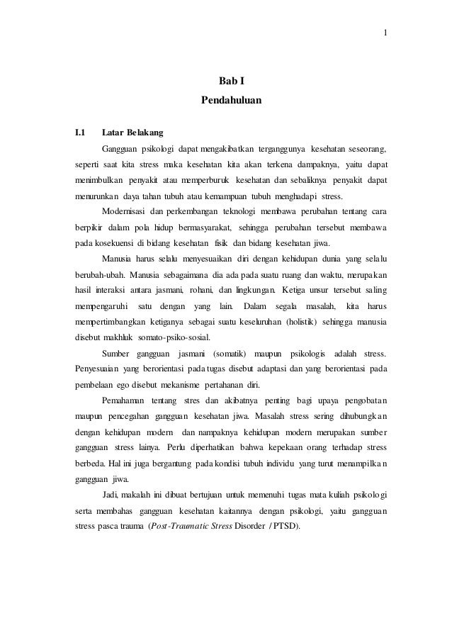 Makalah Gangguan Kesehatan Kaitannya Dengan Psikologi Psikologi