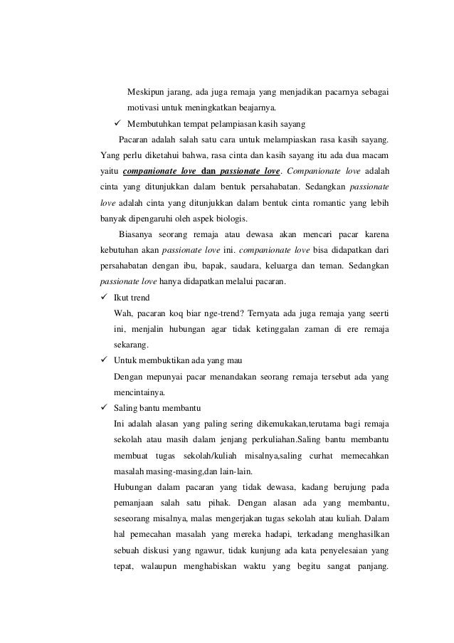 Makalah Psikologi Remaja dan Pacaran Makalah Psikologi Remaja dan Pacaran