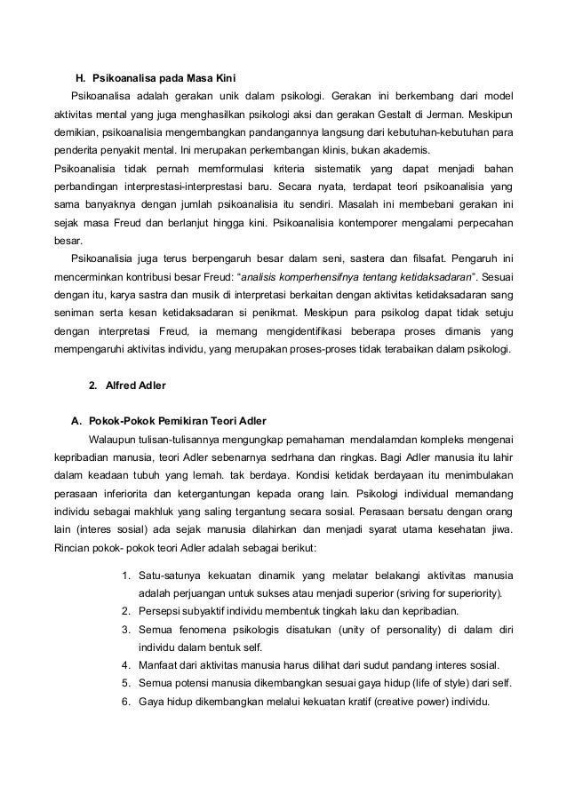 Teori Psikoanalisa Dan Teori Belajar Sosial