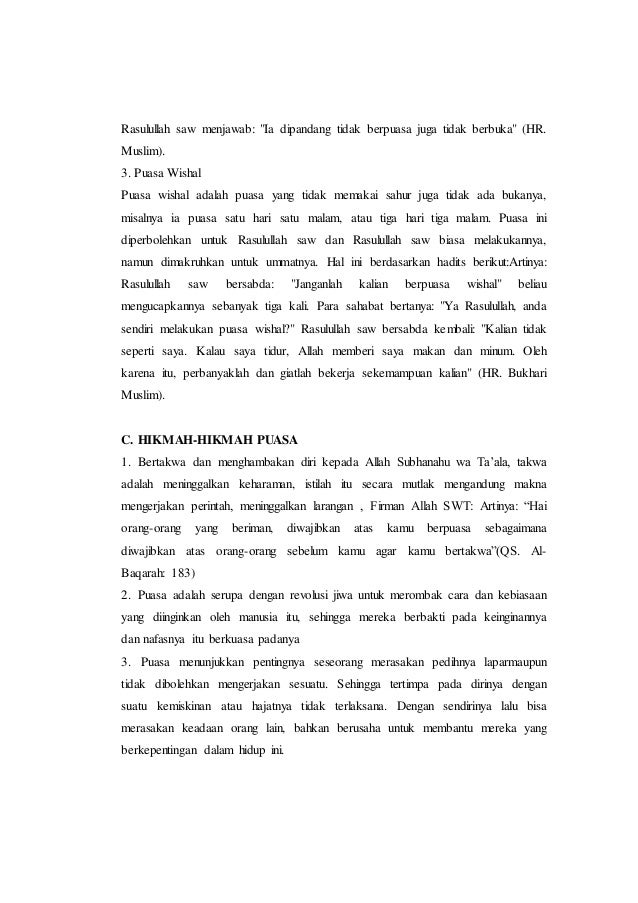 Larangan Puasa Hari Jum�at Saja Contoh Sept