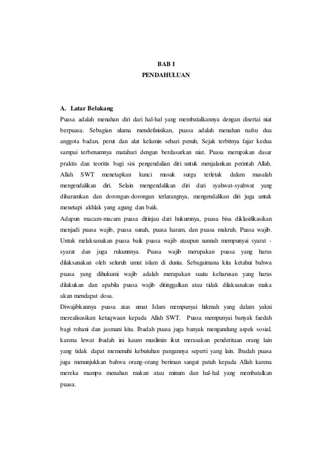 Makalah Puasa Menurut Pandangan Hadits