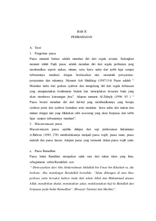 Contoh Makalah Tentang Puasa Ramadhan
