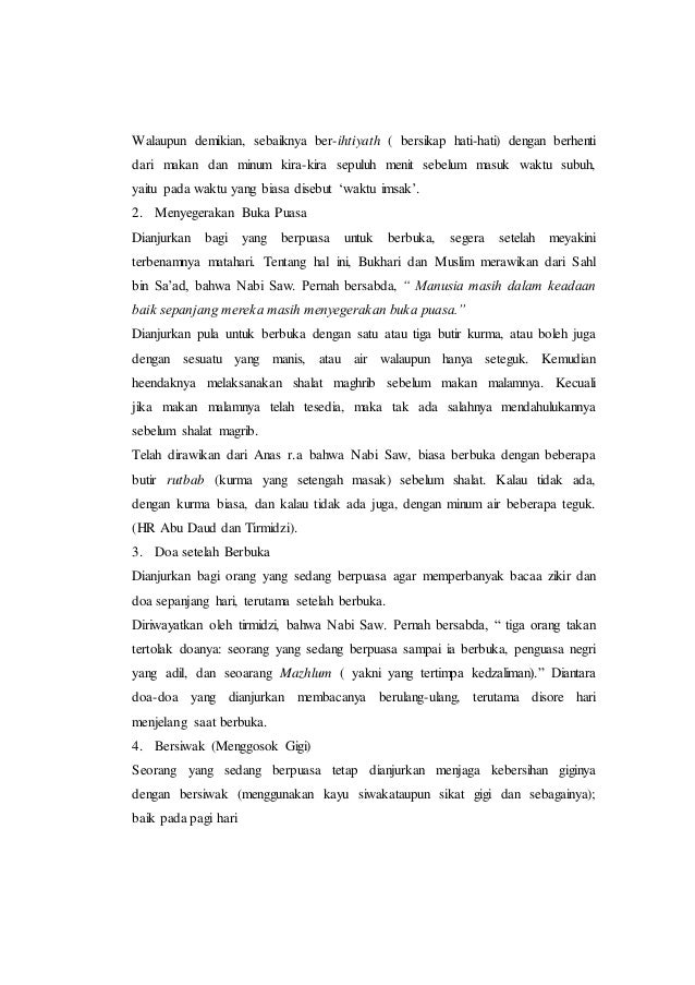 Makalah puasa menurut pandangan hadits