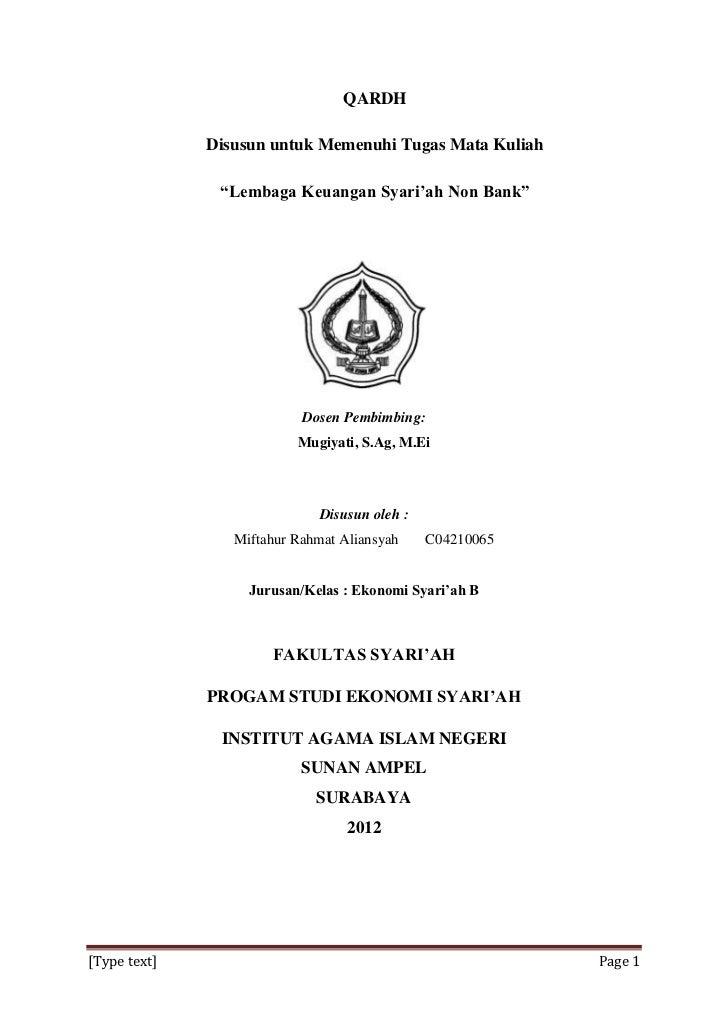 Makalah Qardh Al Hasan