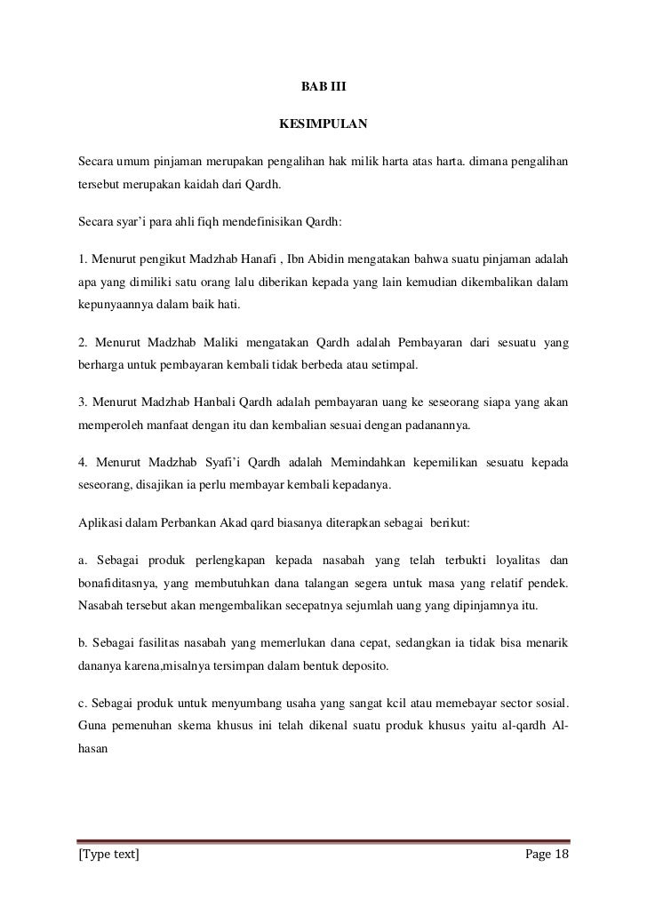 Makalah qardh al hasan Makalah qardh al hasan