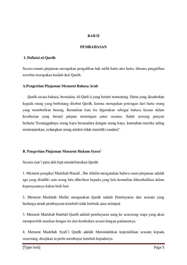 Makalah Qardh Al Hasan