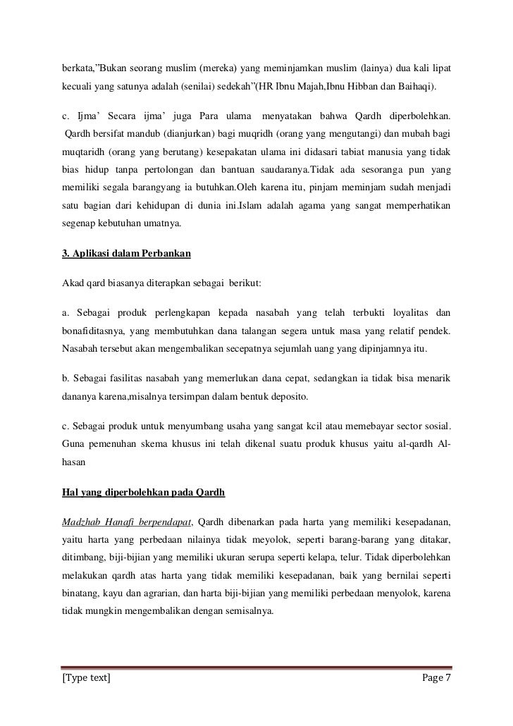 Makalah Qardh Al Hasan