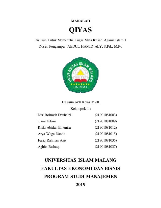 Makalah Ushul Fiqh Qiyas