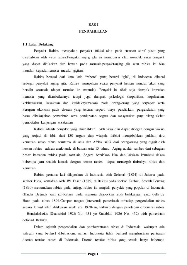 Download Makalah Rabies Pdf - Guru Paud