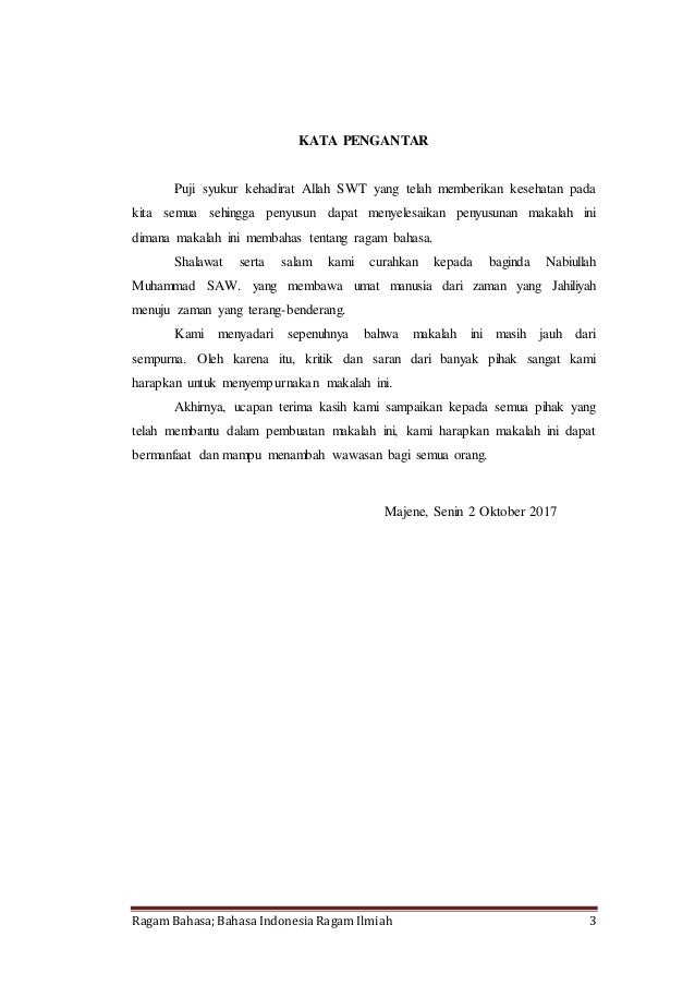 Makalah Ragam Bahasa Bahasa Indonesia Ragam Ilmiah