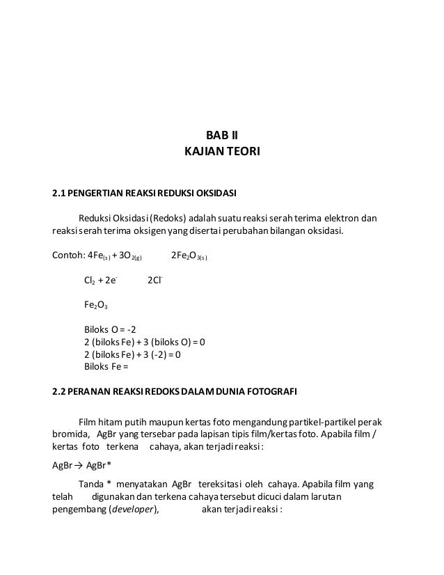 Makalah reaksi fredoks