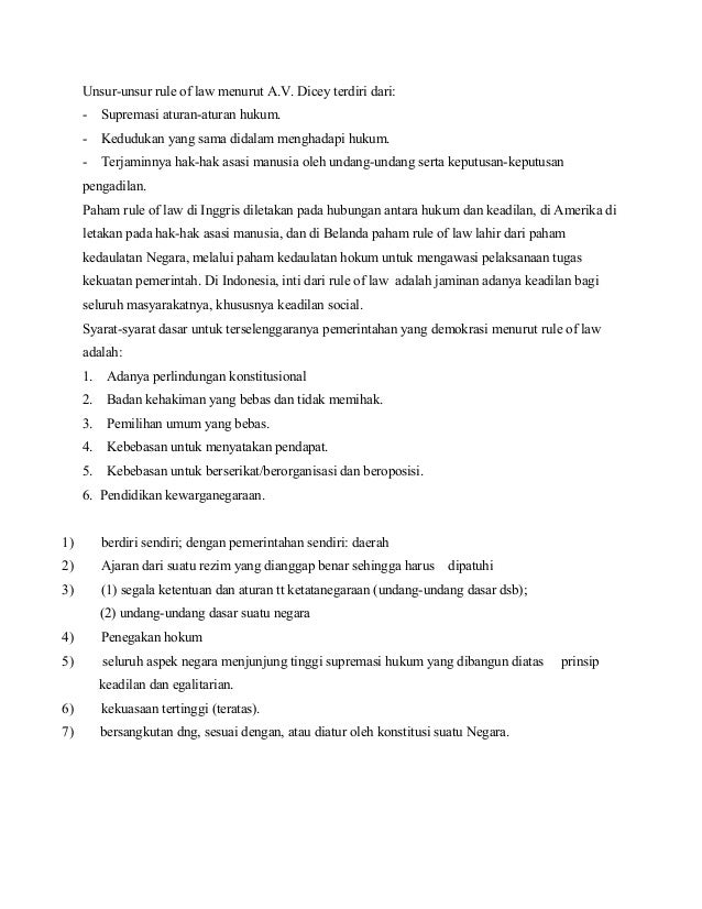 Makalah Rule Of Law