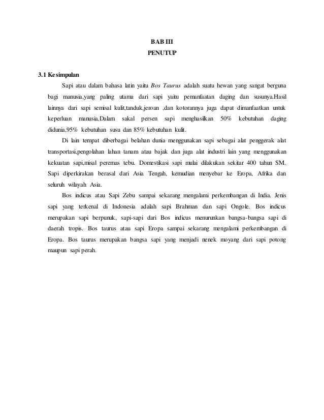 Makalah Sapi