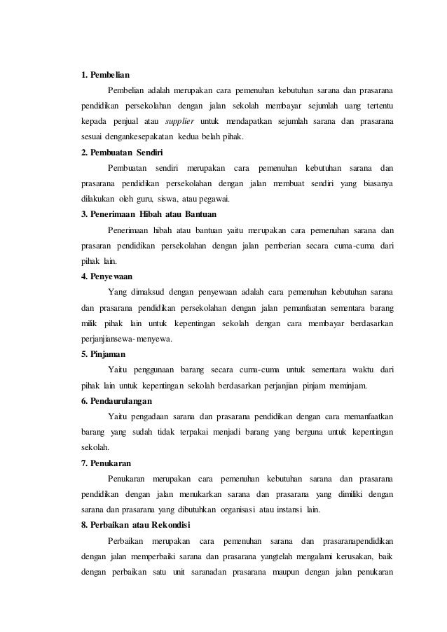 Makalah sarana dan prasana