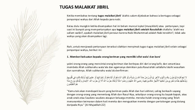 Makalah Segala Tentang Malaikat Jibril Pabp