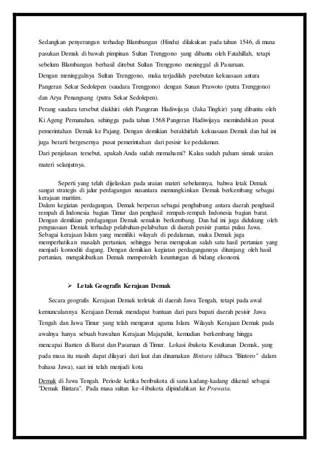 Makalah sejarah tentang perlawanan kerajaan demak terhadap 