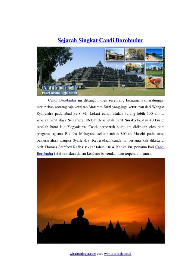 Makalah sejarah candi borobudur
