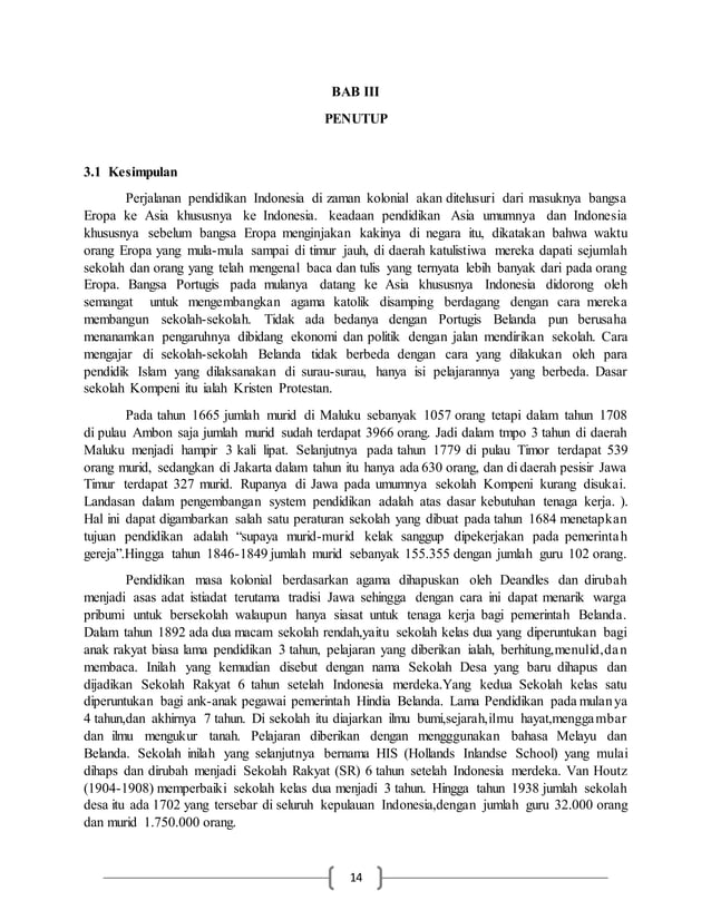 Makalah sejarah pendidikan di indonesia