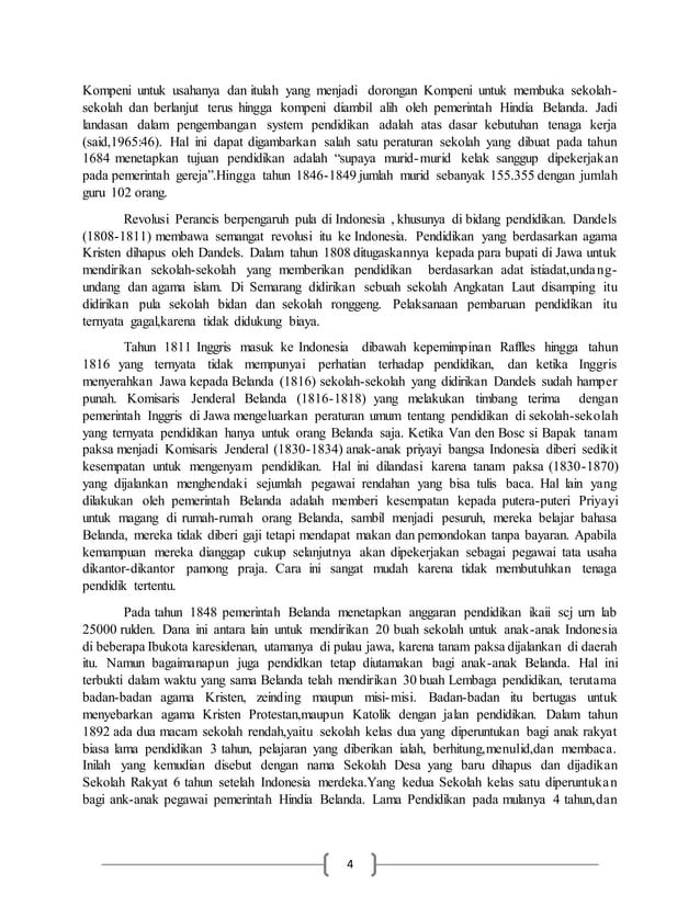 Makalah sejarah pendidikan di indonesia
