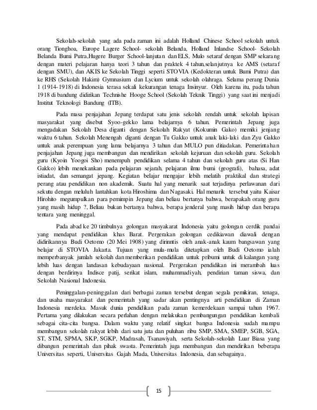 Makalah sejarah pendidikan di indonesia