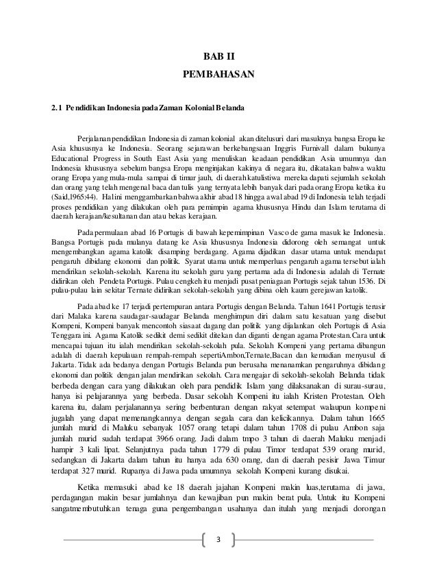 Makalah sejarah pendidikan di indonesia