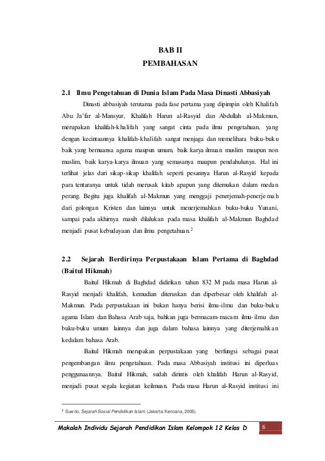  Makalah sejarah pendidikan islam perpustakaan dan toko buku