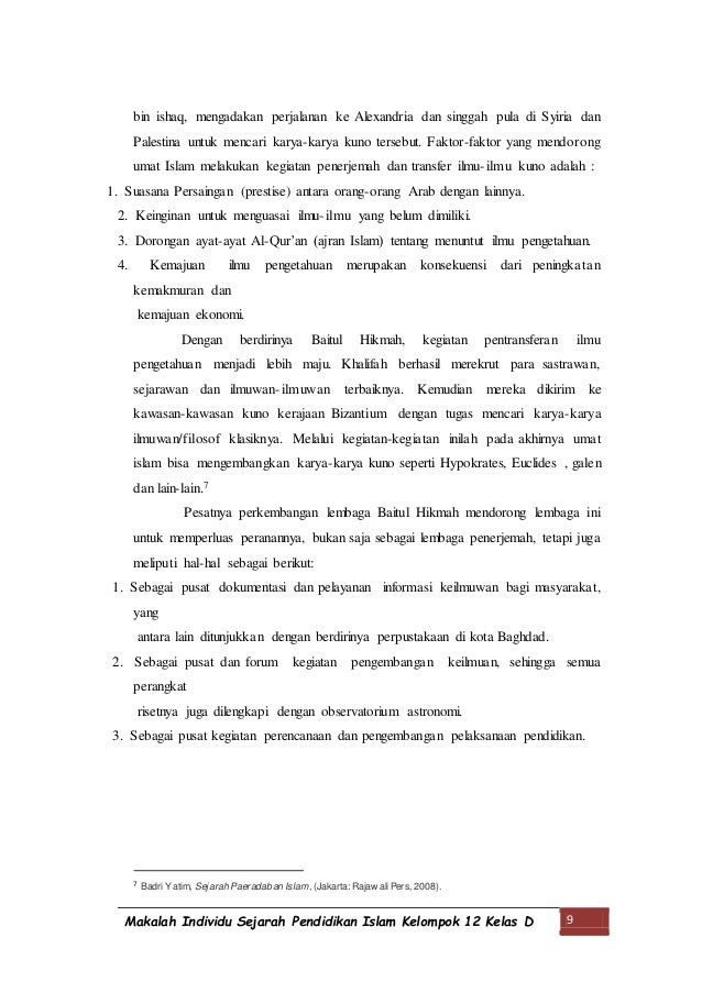  Makalah sejarah pendidikan islam perpustakaan dan toko buku