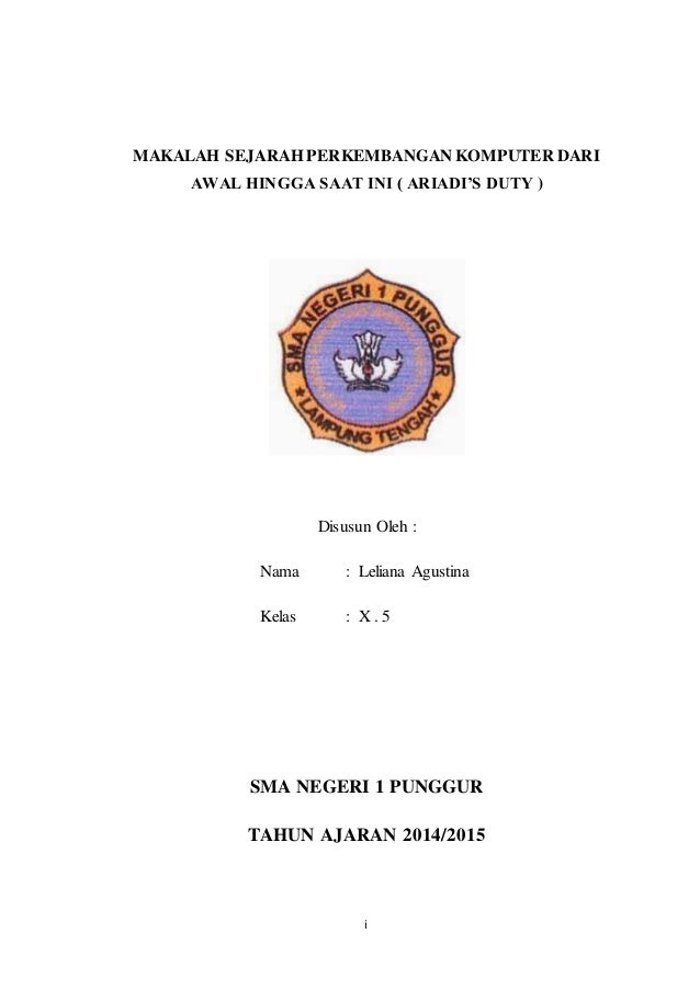 Makalah Sejarah Perkembangan Komputer Dari Awal Hingga Saat Ini